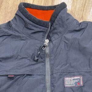 Vintage Abercrombie & Fitch Mens Reversible Jacket Winter Coat Men's Sz L Blue